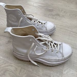 Converse White Run Star Hike High Sneakers